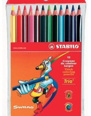 Trio Thick Colouring Pencils PK12