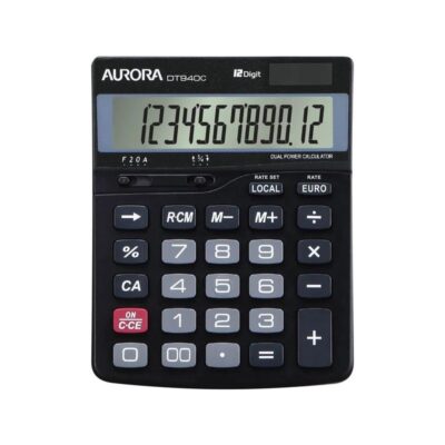 Aurora DT940C 12 Digit Desktop Calc BK