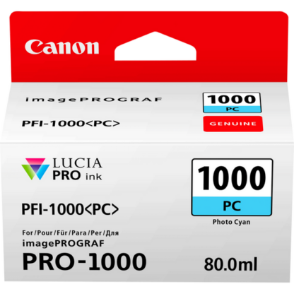 CANON 0550C001 PFI1000PC P CYAN INK 80ML
