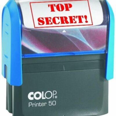 P50 Stamp TOP SECRET 68x29mm RD