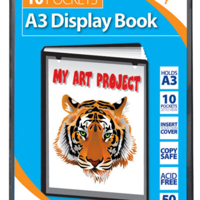 Tiger A3 Pres Display Book Black 10pkt