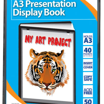 Tiger A3 Pres Display Book Black 40pkt