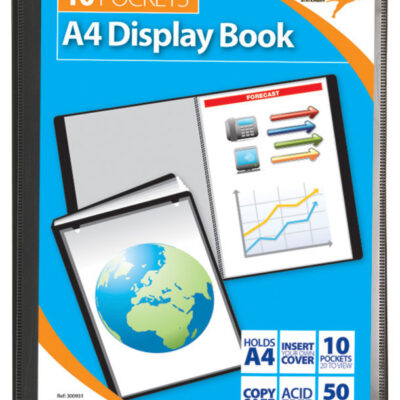 Tiger A4 Pres Display Book Black 10pkt