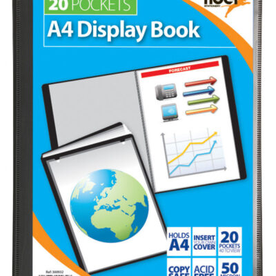 Tiger A4 Pres Display Book Black 20pkt
