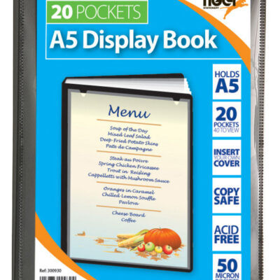 Tiger A5 Pres Display Book Black 20pkt