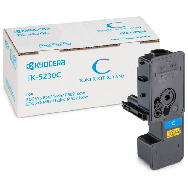 Kyocera TK5230C Cyan Toner 2.2K pages