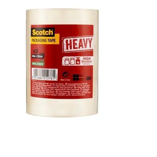 Scotch Pack Tape Hvy Clr 50mmX66m PK3