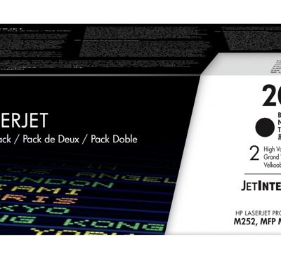 HP CF400XD 201X 2 PACK HIGH YIELD BLACK