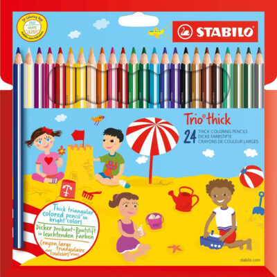 Trio Thick Colouring Pencils PK24