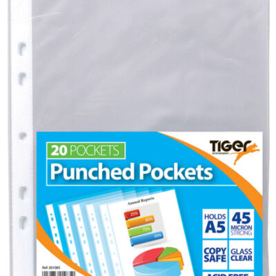 Tiger A5 Punched Pockets PK20