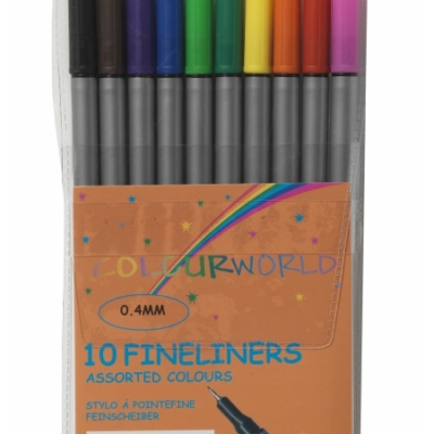 ValueX Fineliners Astd Colours PK10