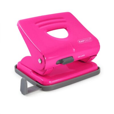 Rapesco 825 2-Hole Punch Hot Pink