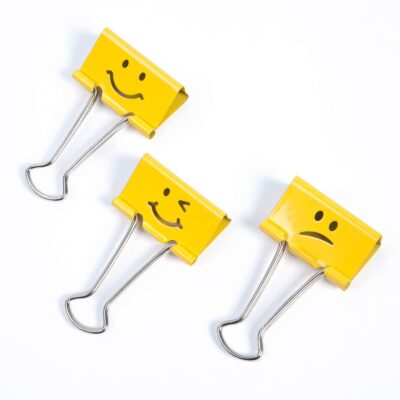 19mm Foldback Clips Emojis YW PK20