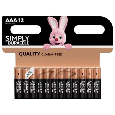Duracell Simply AAA Batteries PK12