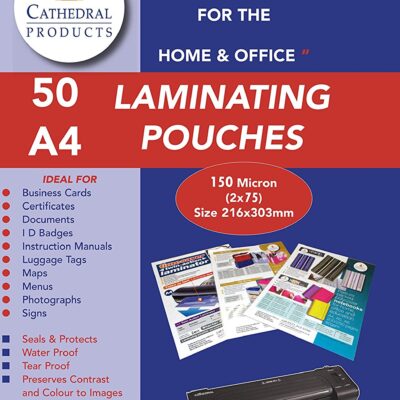 Laminating Pouch A4 150mic PK50