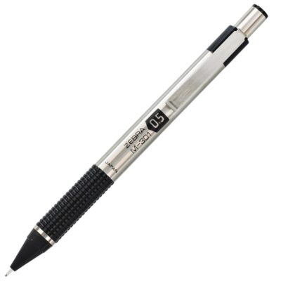 Stainless Steel 1.0mm Black Ballpen PK2