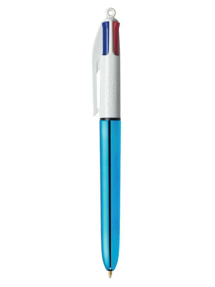 Bic 4 Colour Shine Blue PK12