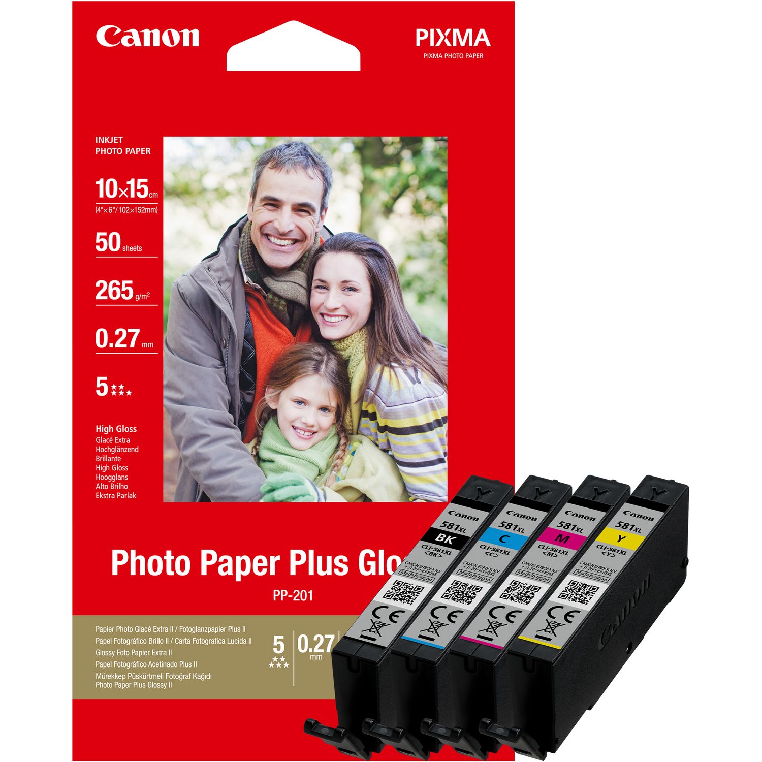 CANON 2052C004 CLI581XL PHOTO MULTI CMYK