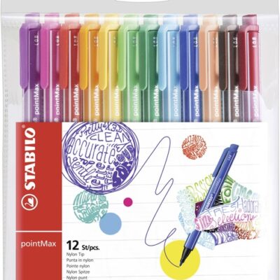 PointMax Prem Felt Pen Astd PK12