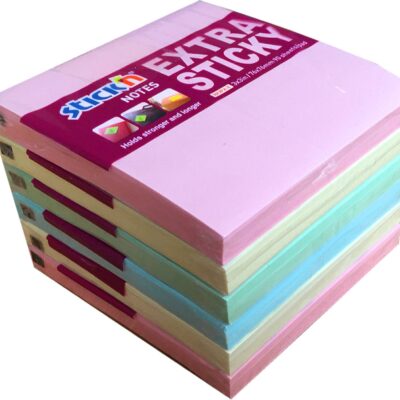 ValX Ex Sticky 76x76mm Pastel Asst PK6