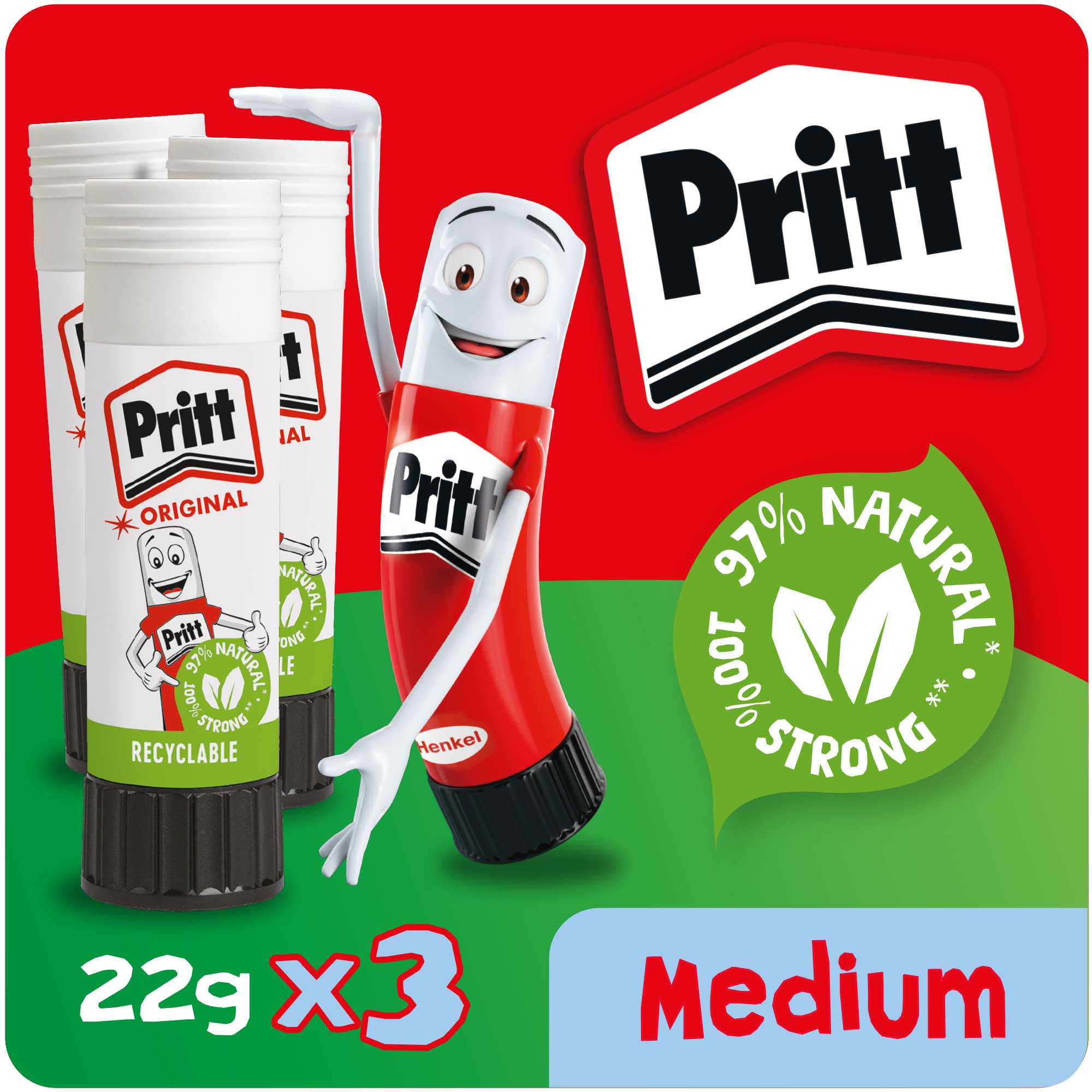Pritt Original Glue Stick 22g PK3