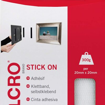 Velcro Stick On Tape 20mmx1m White