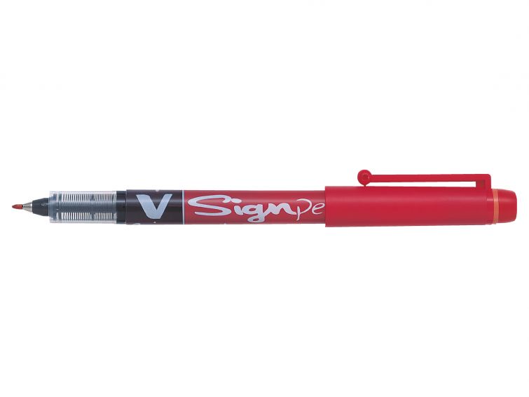 V Sign Liquid Ink Pen RD PK12