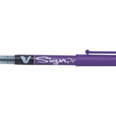 V Sign Liquid Ink Pen Violet PK12