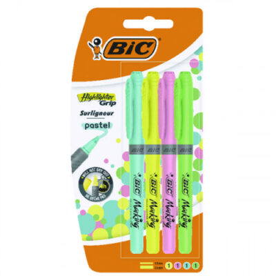 Bic Pastel Highlighter Blister PK4