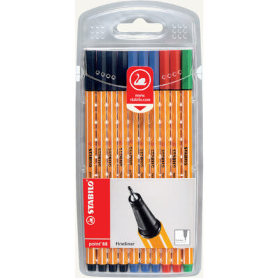Point 88 Fineliner Office Colours PK10
