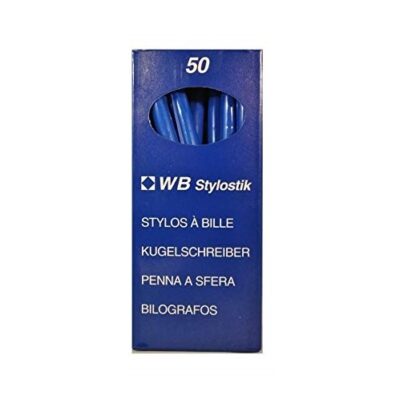 ValueX White Box Ball Pen Med Blue PK50
