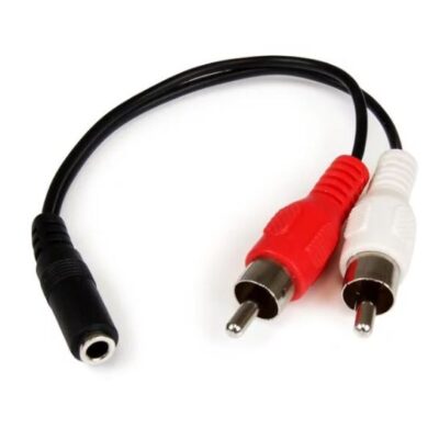 6in Stereo Cable 3.5mm F to 2x RCA M