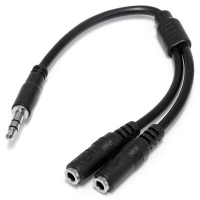 Slim Stereo Splitter M to 2x F Cable