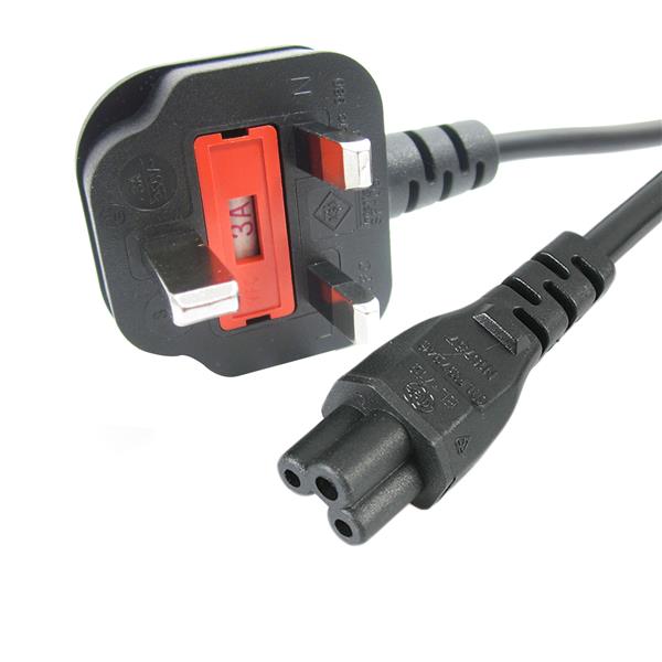 1m BS 1363 to C5 Power Cord UK