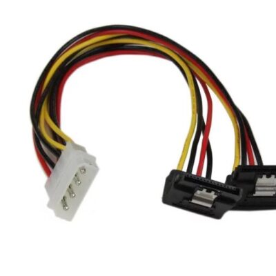 12in LP4 to 2x Right Angle SATA