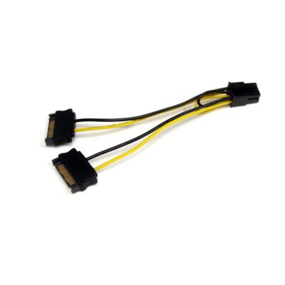 6in SATA Power to 6 Pin PCIE Adapter