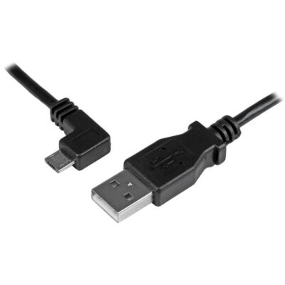 1M A TO LEFT ANGLE MICRO USB CABLE