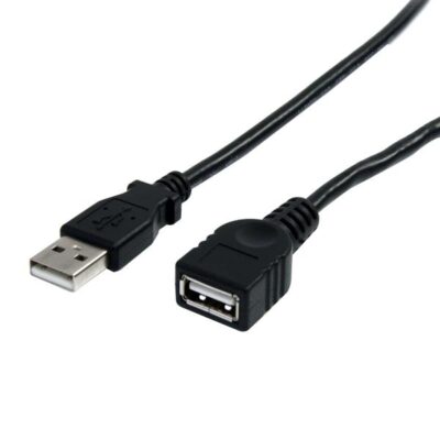 3 ft Black USB 2.0 Extension Cable A