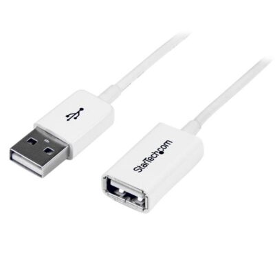 2m White USB 2.0 Extension Cable