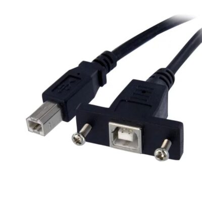 1 ft Panel Mount USB B to B Cable