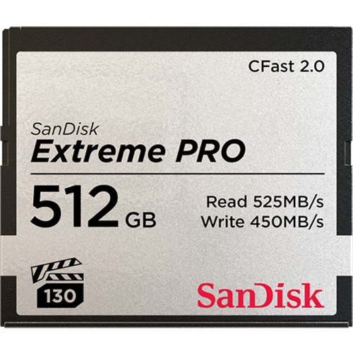Extreme Pro 512GB CFast 2.0 Memory Card