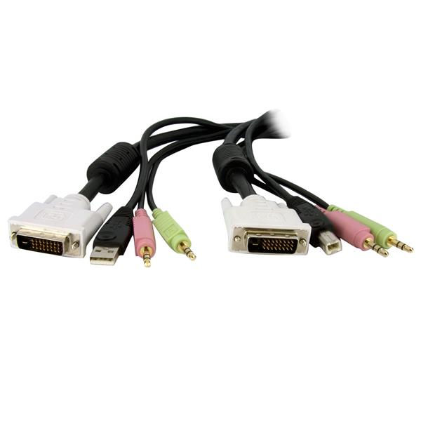 6ft 4in1 USB DVID KVM Switch Cable