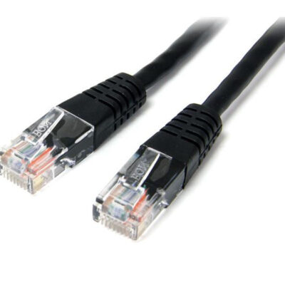 15m Black Molded Cat5e UTP Patch Cable
