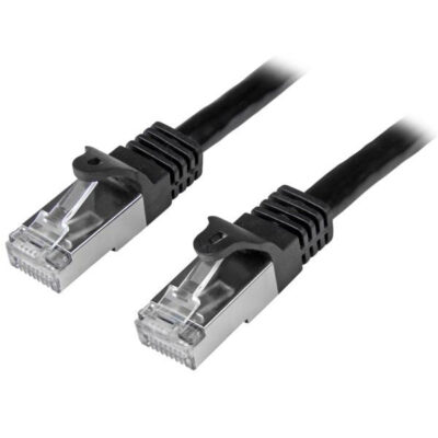 1m Black Cat6 Cable Shielded SFTP