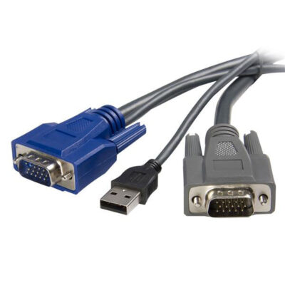 10ft Ultra Thin USB VGA 2in1 KVM Cable
