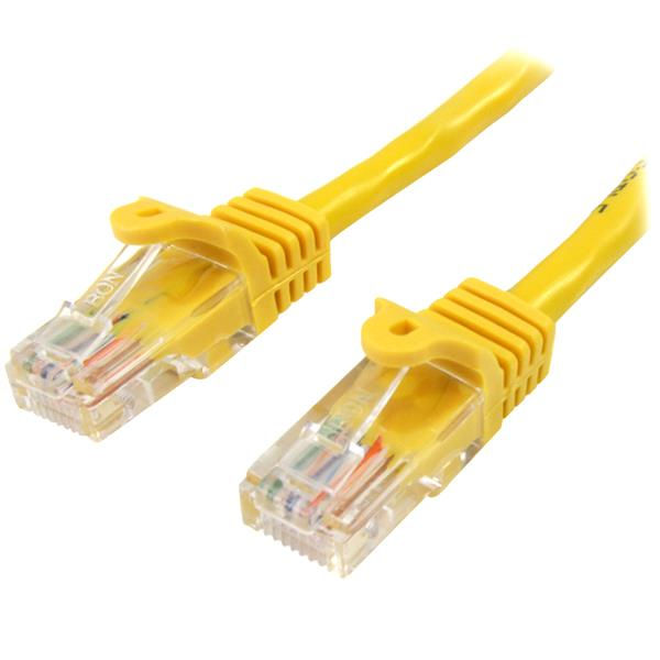 1m Yellow Snagless Cat5e Patch Cable