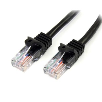 10m Black Snagless Cat5e Patch Cable