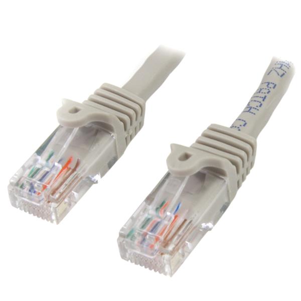 7m Grey Snagless Cat5e Patch Cable