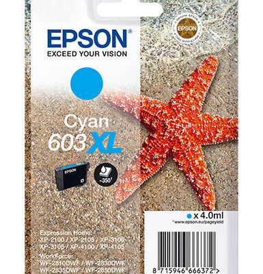 EPSON 603XL CYAN INK CART 4ML