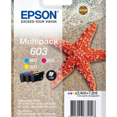 EPSON 603 C/M/Y COLOURS INK PACK 2.4ML